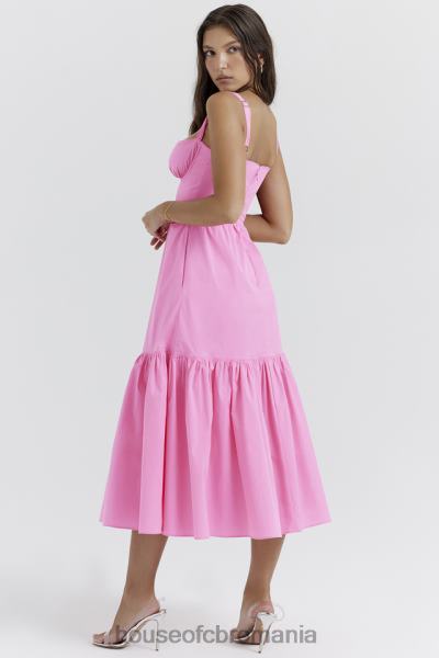îmbrăcăminte House of CB rochie de soare midi elia roz francez X4F68211