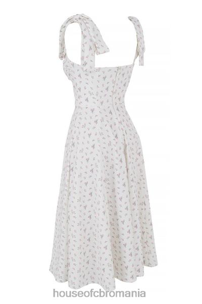 îmbrăcăminte House of CB rochie de soare midi florală alicia albă X4F68565