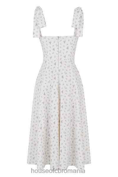 îmbrăcăminte House of CB rochie de soare midi florală alicia albă X4F68565