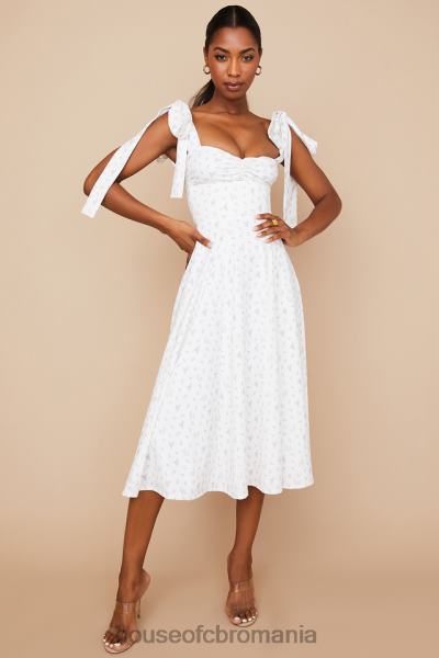 îmbrăcăminte House of CB rochie de soare midi florală alicia albă X4F68565