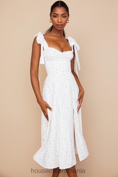 îmbrăcăminte House of CB rochie de soare midi florală alicia albă X4F68565