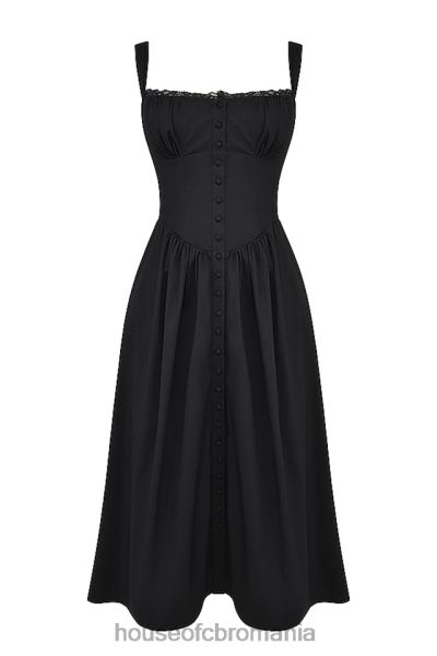 îmbrăcăminte House of CB rochie de soare midi neagră tatiana X4F68253