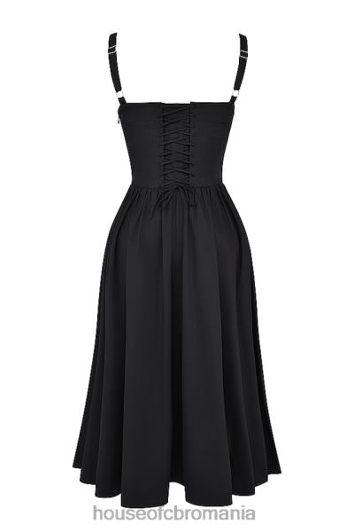 îmbrăcăminte House of CB rochie de soare midi neagră tatiana X4F68253