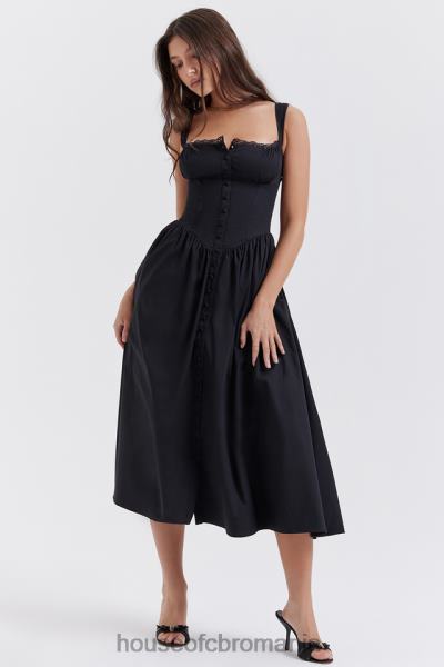 îmbrăcăminte House of CB rochie de soare midi neagră tatiana X4F68253