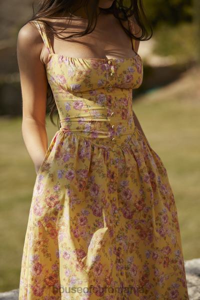 îmbrăcăminte House of CB rochie de soare midi tatiana butter print X4F68246
