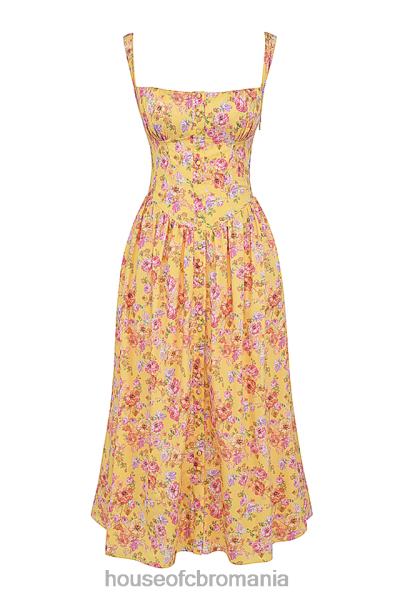 îmbrăcăminte House of CB rochie de soare midi tatiana butter print X4F68246
