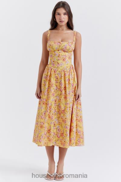 îmbrăcăminte House of CB rochie de soare midi tatiana butter print X4F68246