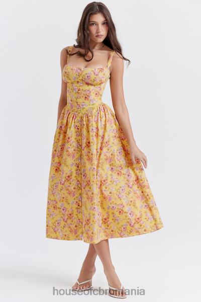 îmbrăcăminte House of CB rochie de soare midi tatiana butter print X4F68246