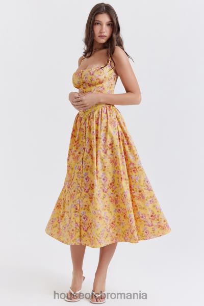 îmbrăcăminte House of CB rochie de soare midi tatiana butter print X4F68246