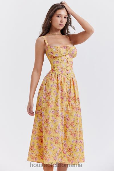 îmbrăcăminte House of CB rochie de soare midi tatiana butter print X4F68246