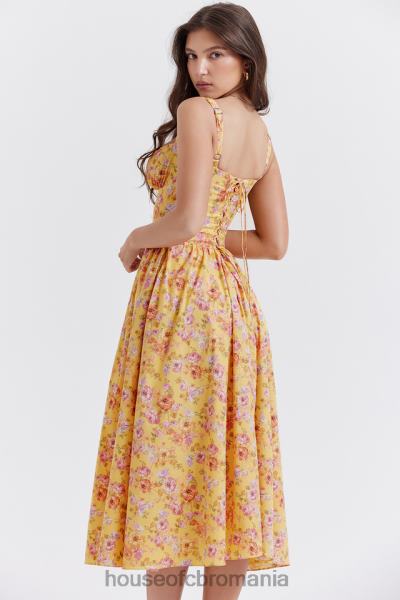 îmbrăcăminte House of CB rochie de soare midi tatiana butter print X4F68246