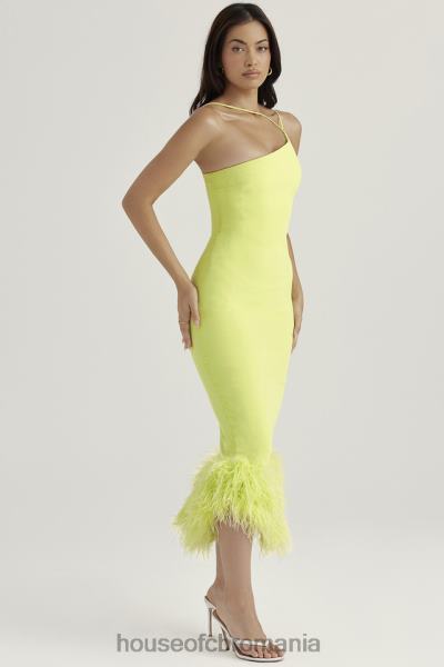 îmbrăcăminte House of CB rochie midi alessia lime X4F68420