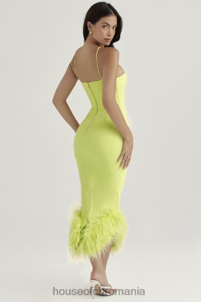 îmbrăcăminte House of CB rochie midi alessia lime X4F68420