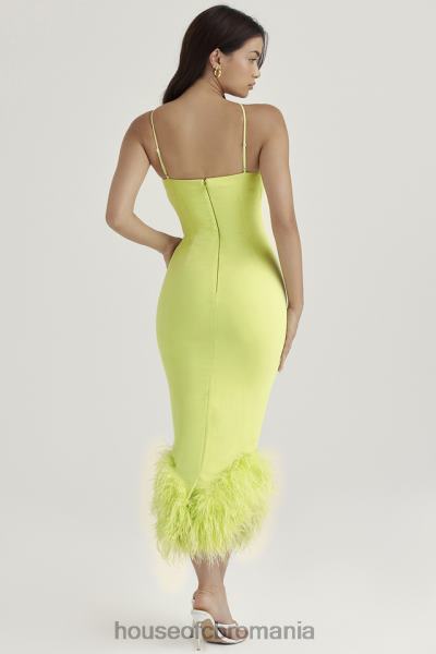 îmbrăcăminte House of CB rochie midi alessia lime X4F68420