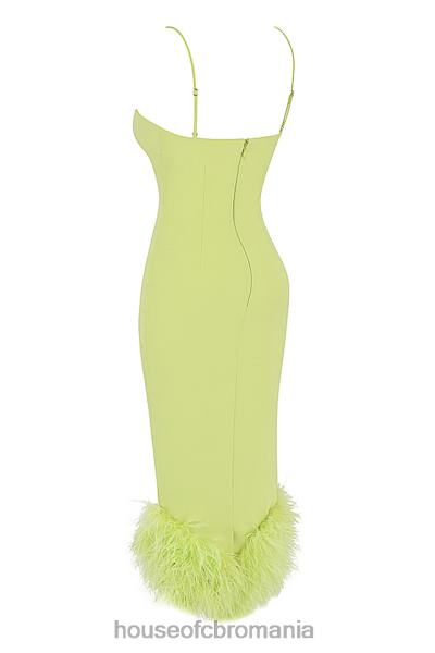 îmbrăcăminte House of CB rochie midi alessia lime X4F68420