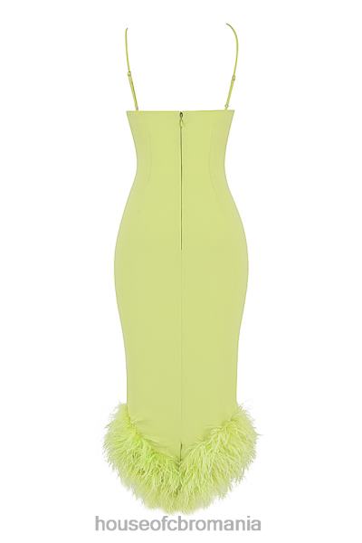 îmbrăcăminte House of CB rochie midi alessia lime X4F68420