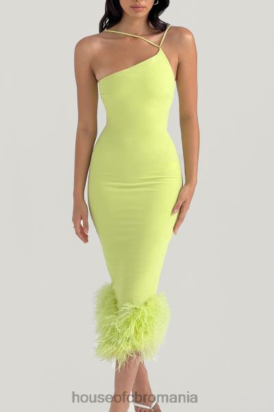 îmbrăcăminte House of CB rochie midi alessia lime X4F68420