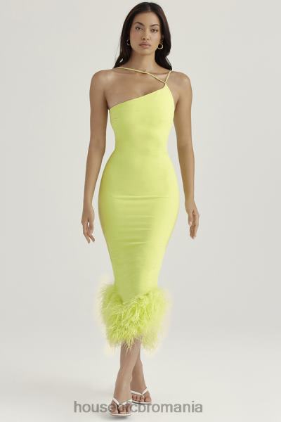 îmbrăcăminte House of CB rochie midi alessia lime X4F68420