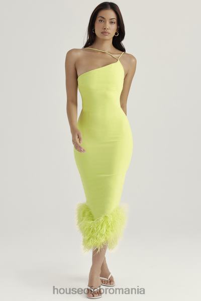 îmbrăcăminte House of CB rochie midi alessia lime X4F68420