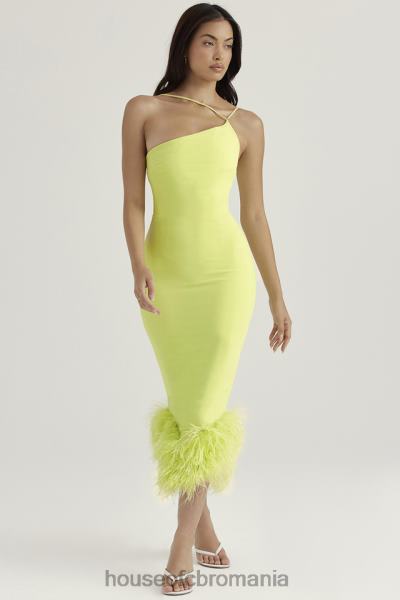 îmbrăcăminte House of CB rochie midi alessia lime X4F68420