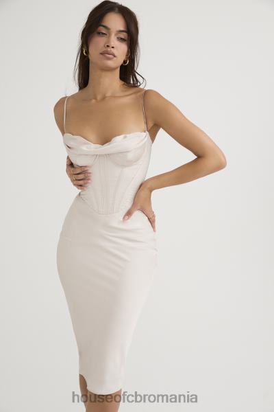 îmbrăcăminte House of CB rochie midi corset din satin cristal myrna X4F68465