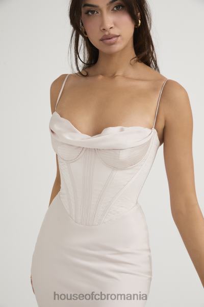îmbrăcăminte House of CB rochie midi corset din satin cristal myrna X4F68465