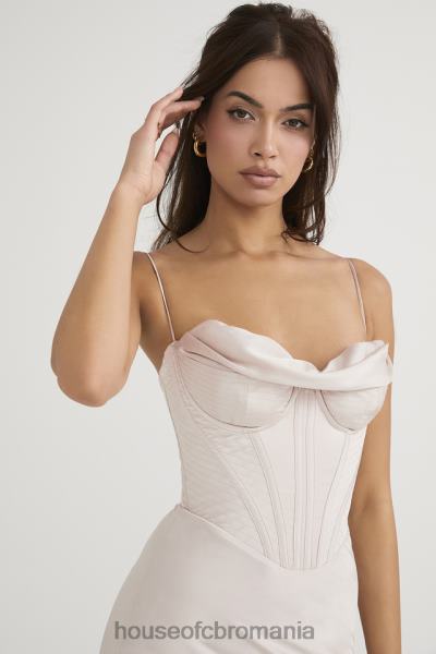 îmbrăcăminte House of CB rochie midi corset din satin cristal myrna X4F68465