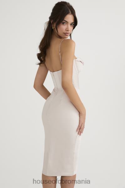 îmbrăcăminte House of CB rochie midi corset din satin cristal myrna X4F68465