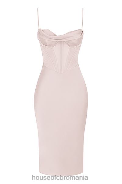 îmbrăcăminte House of CB rochie midi corset din satin cristal myrna X4F68465