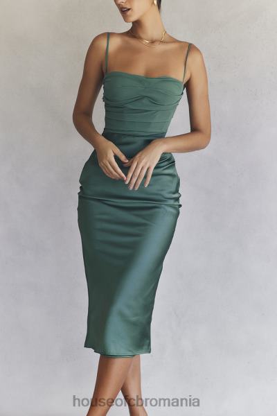 îmbrăcăminte House of CB rochie midi corset drapat padure teia X4F68388