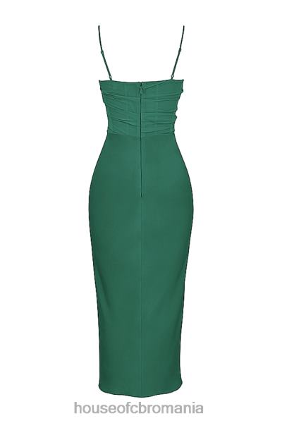 îmbrăcăminte House of CB rochie midi corset drapat padure teia X4F68388
