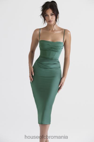 îmbrăcăminte House of CB rochie midi corset drapat padure teia X4F68388