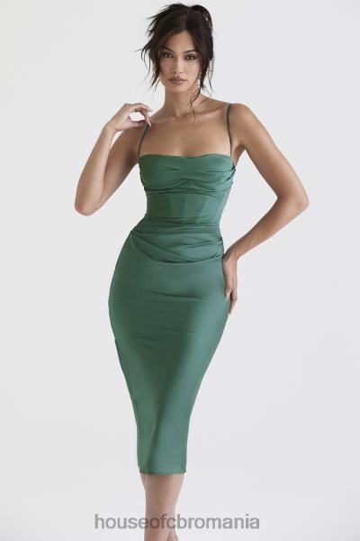îmbrăcăminte House of CB rochie midi corset drapat padure teia X4F68388