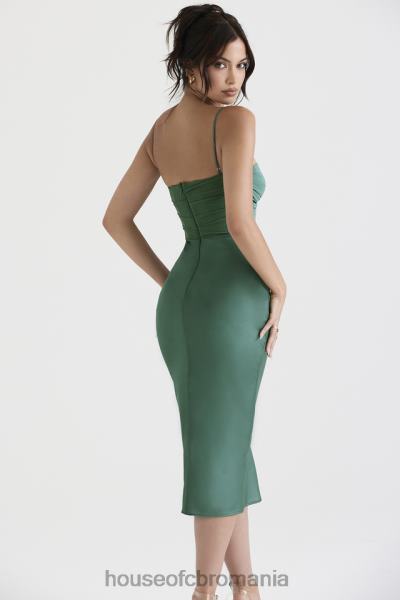 îmbrăcăminte House of CB rochie midi corset drapat padure teia X4F68388