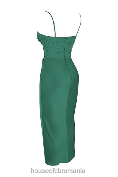 îmbrăcăminte House of CB rochie midi corset drapat padure teia X4F68388