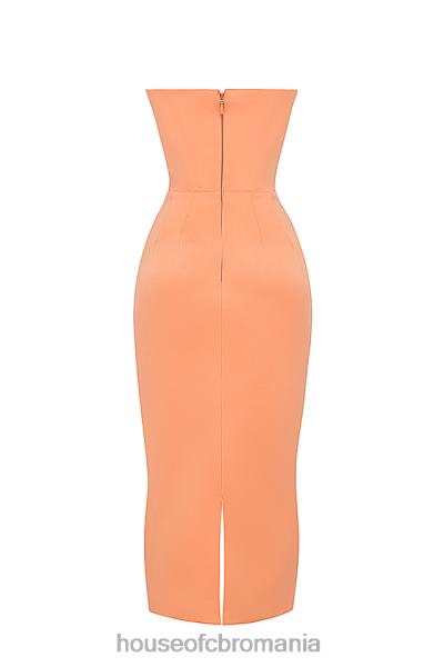 îmbrăcăminte House of CB rochie midi corset fara bretele alora mandarine X4F68185
