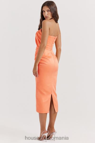 îmbrăcăminte House of CB rochie midi corset fara bretele alora mandarine X4F68185