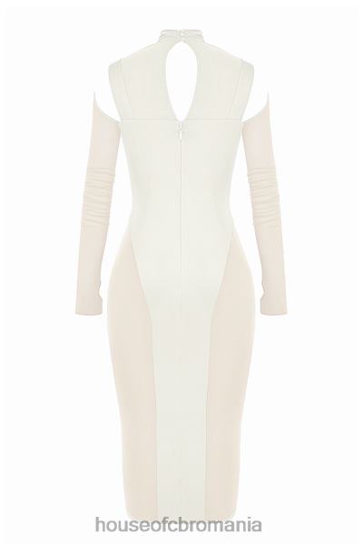 îmbrăcăminte House of CB rochie midi corset ivoire talika X4F68518