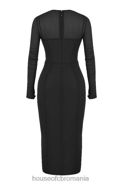 îmbrăcăminte House of CB rochie midi corset negru beatrice X4F68513