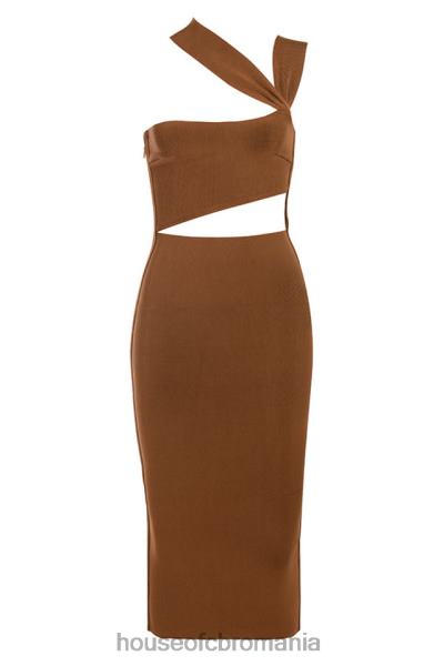îmbrăcăminte House of CB rochie midi cu bandaj decupat aina tan X4F68598