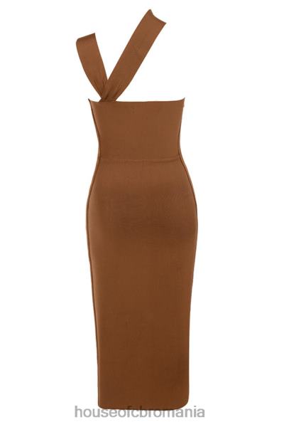îmbrăcăminte House of CB rochie midi cu bandaj decupat aina tan X4F68598