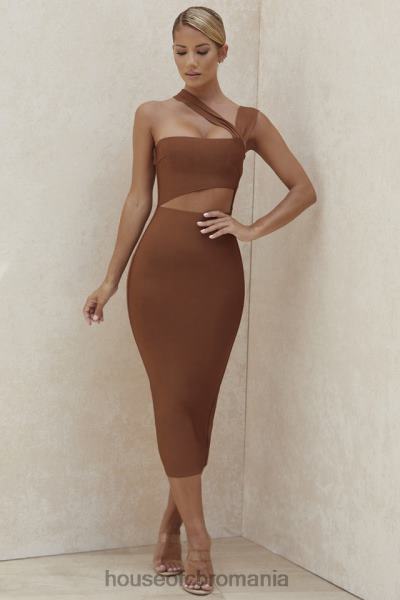 îmbrăcăminte House of CB rochie midi cu bandaj decupat aina tan X4F68598
