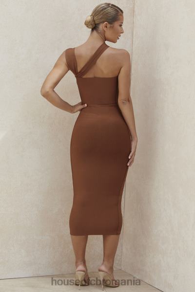 îmbrăcăminte House of CB rochie midi cu bandaj decupat aina tan X4F68598