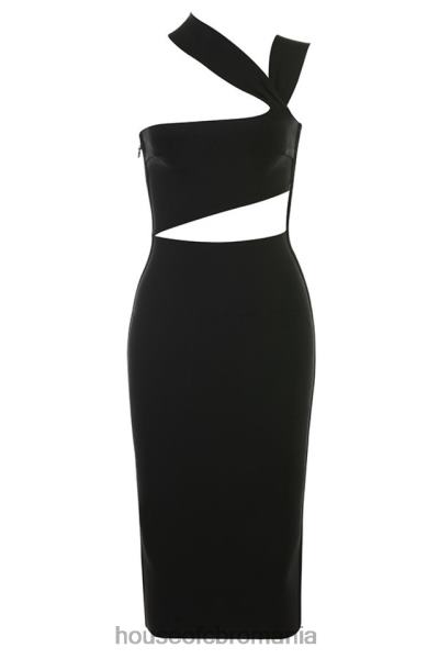 îmbrăcăminte House of CB rochie midi cu bandaj decupat negru aina X4F68593