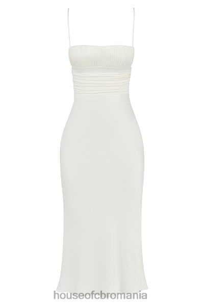 îmbrăcăminte House of CB rochie midi cu corset din satin ivoire lois X4F68410