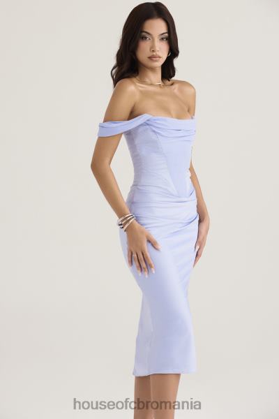 îmbrăcăminte House of CB rochie midi cu corset din satin natalya sky X4F68449