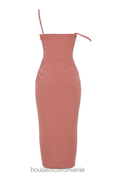îmbrăcăminte House of CB rochie midi cu corset drapat marciella rose X4F68508