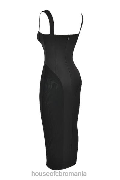 îmbrăcăminte House of CB rochie midi cu corset negru arielle X4F68500