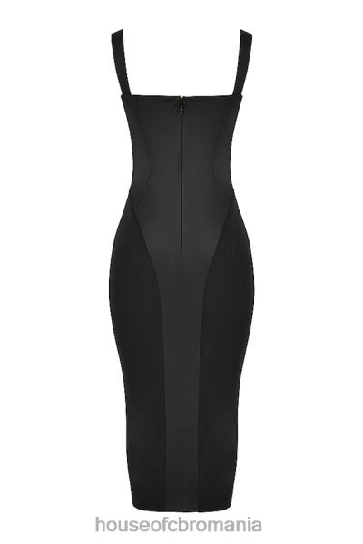 îmbrăcăminte House of CB rochie midi cu corset negru arielle X4F68500