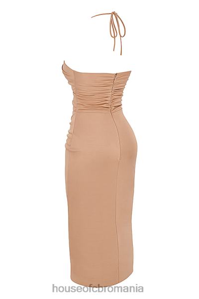 îmbrăcăminte House of CB rochie midi cu decupaj caramel kasia X4F68545